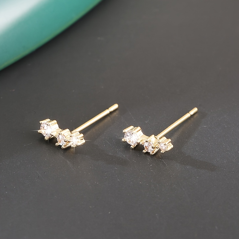 Minimalist Star Stud Earrings with Zirconia Stones - Perfect Gift